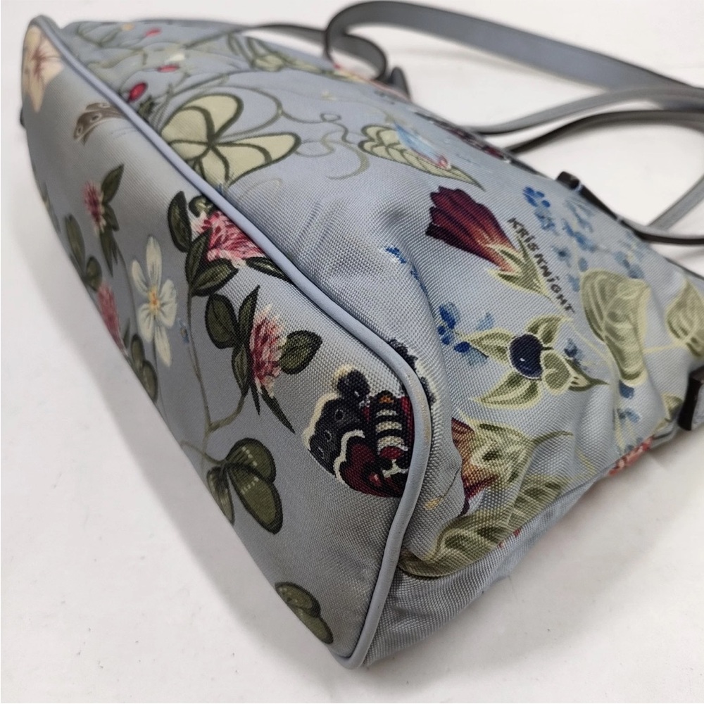 Gucci Light Blue Floral Handbag with Detachable leather crossbody strap - Picture 5 of 8